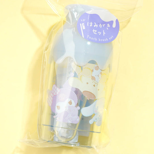 Sanrio Characters Milk Bottle Toothbrush Set
