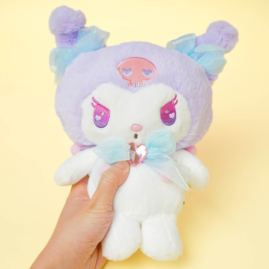 Kuromi Twinprism Heart Plushie - Purple / Medium