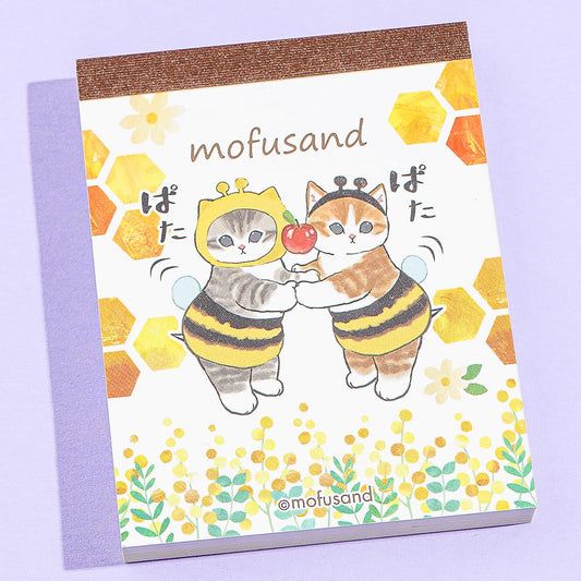 Mofusand Honey Bees Mini Memo Pad