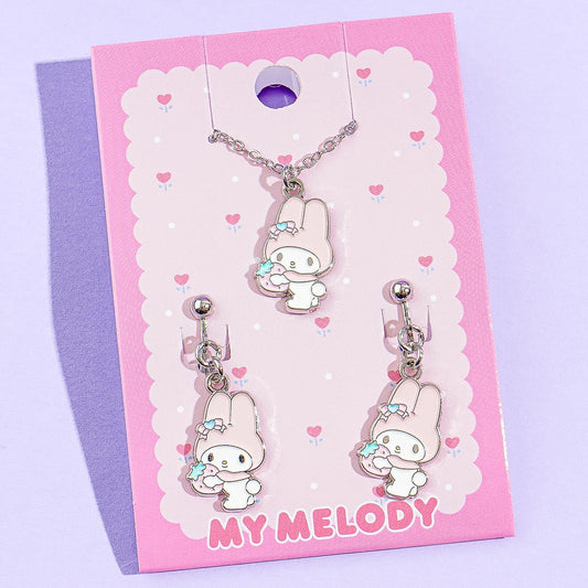 My Melody Necklace & Earrings Set