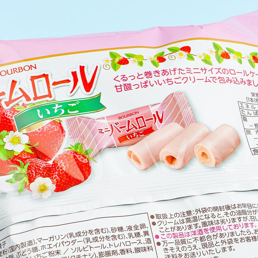 Bourbon Mini Balm Cake Rolls - Strawberry