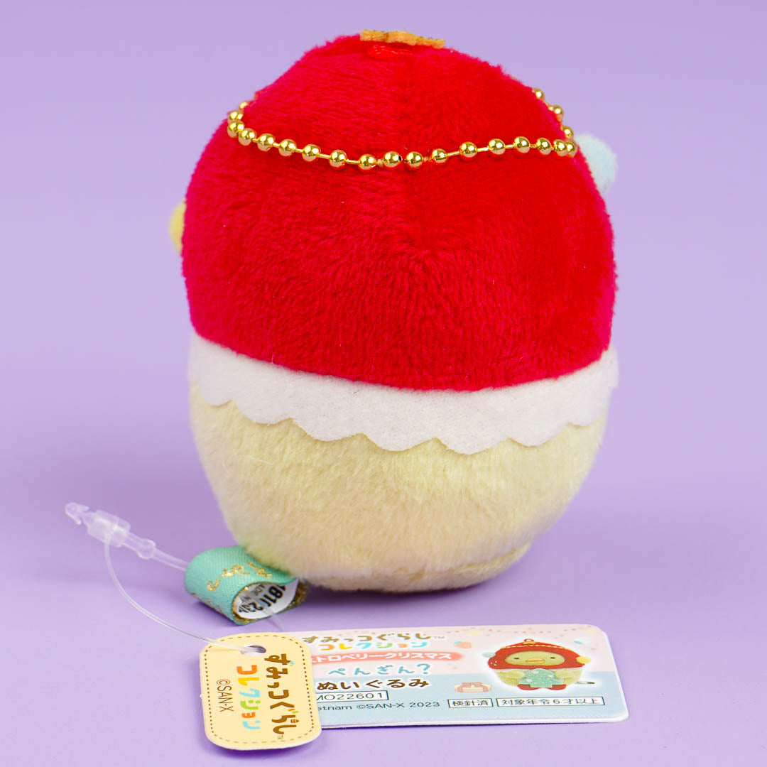 Sumikko Gurashi Strawberry Christmas Plushie - Penguin? / Mini