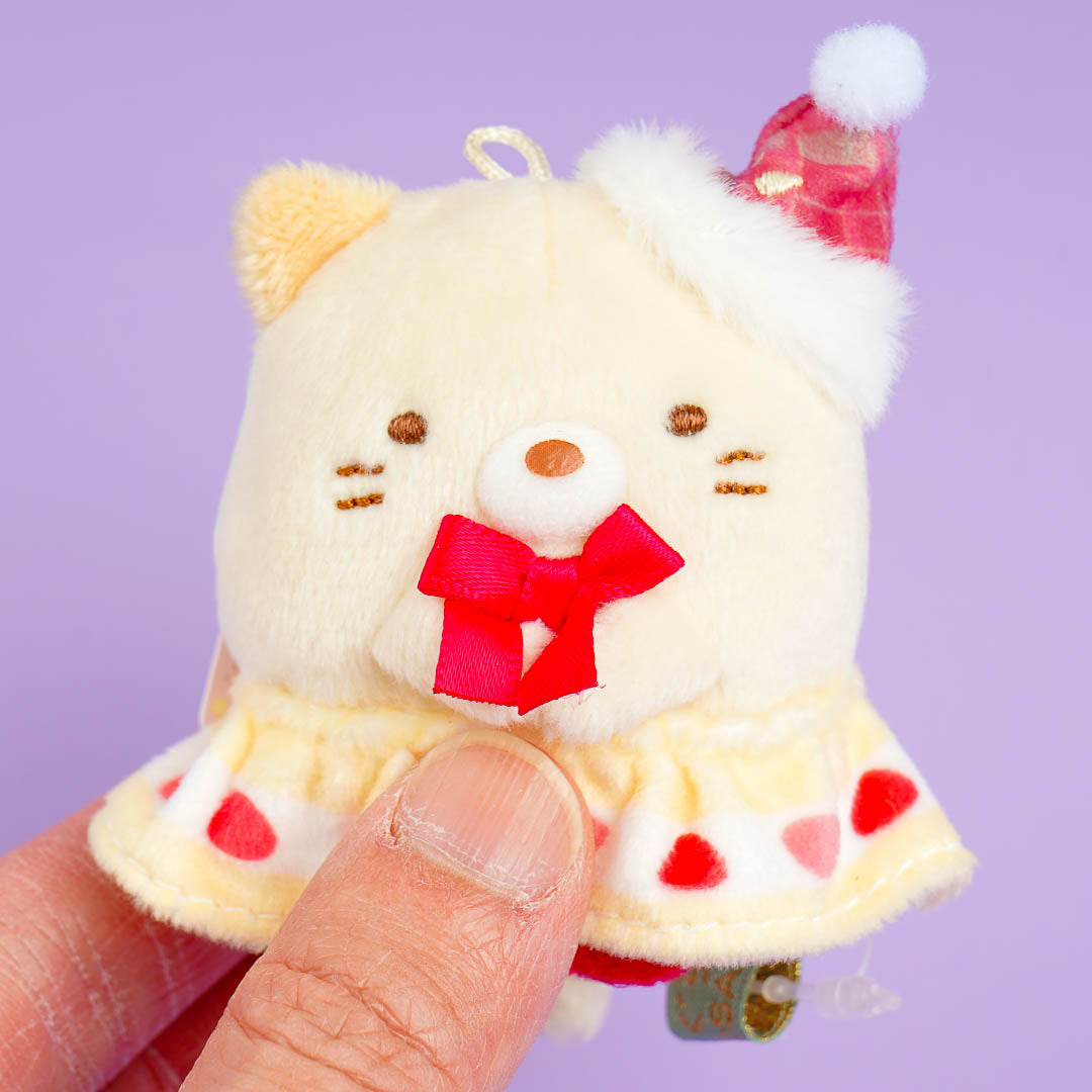Sumikko Gurashi Strawberry Christmas Plushie - Neko / Mini
