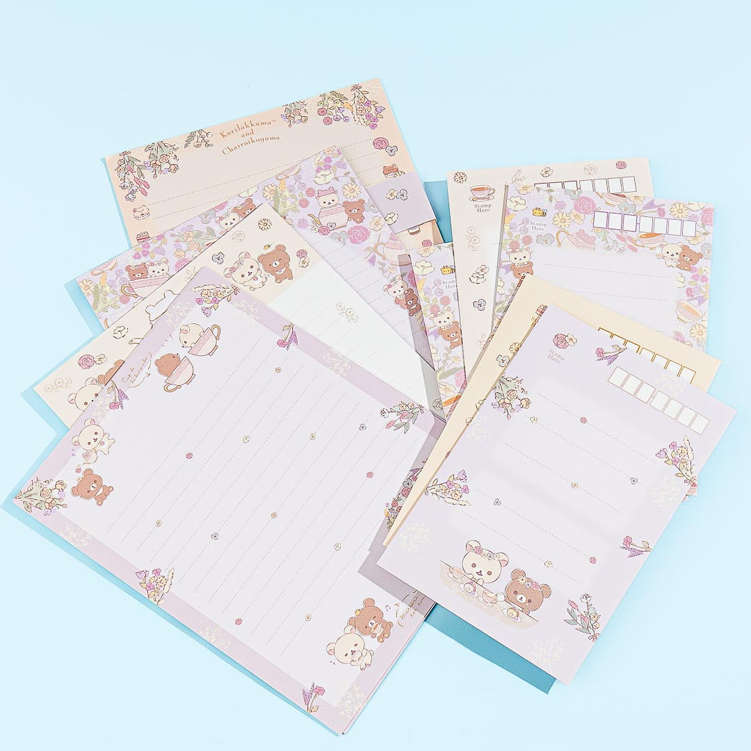 Rilakkuma Flower Tea Time Letter Set