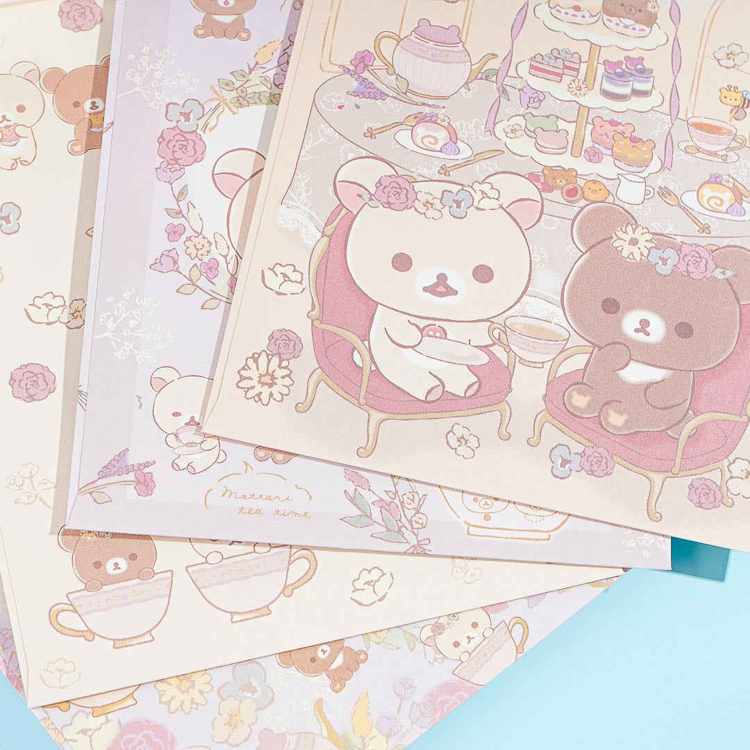 Rilakkuma Flower Tea Time Letter Set