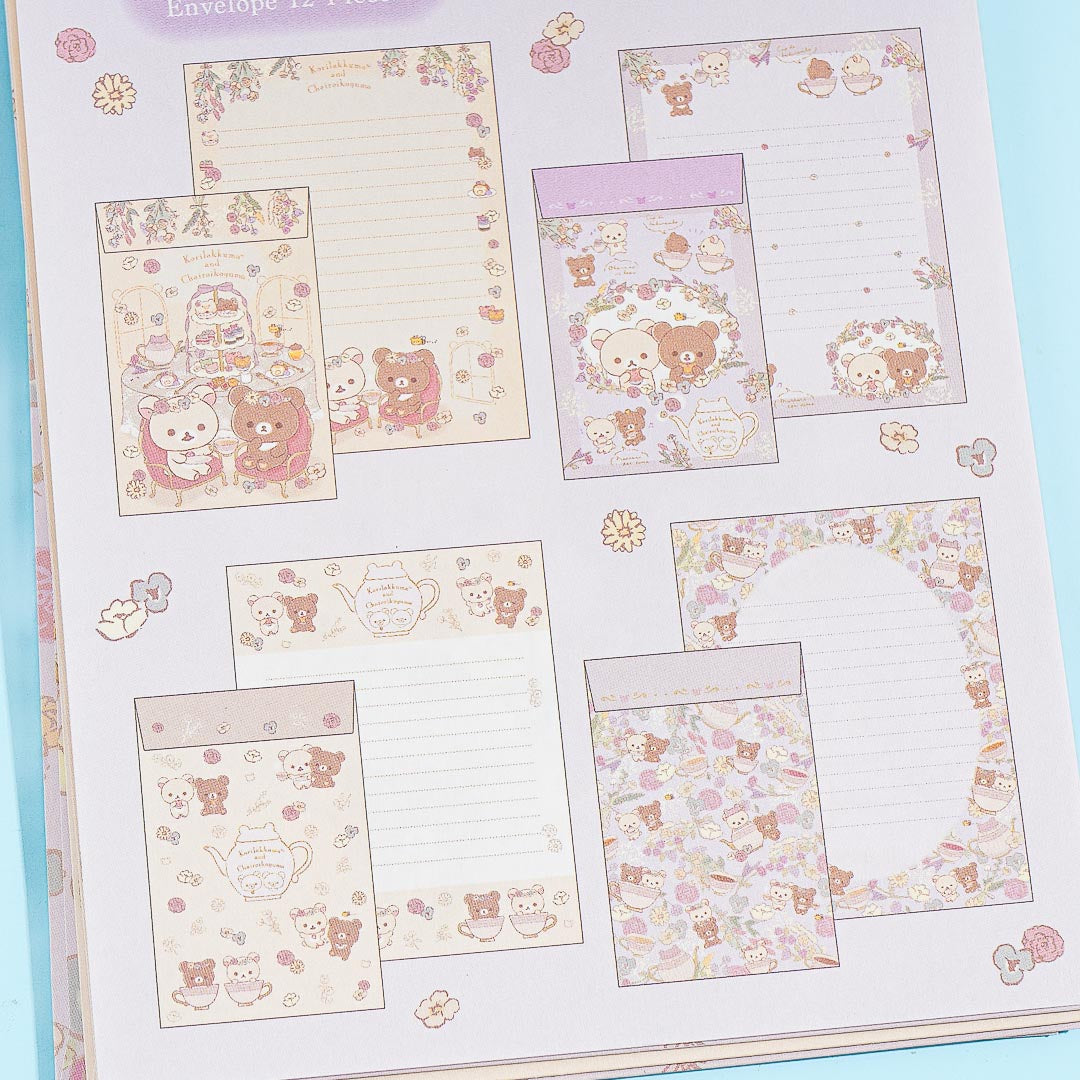 Rilakkuma Flower Tea Time Letter Set