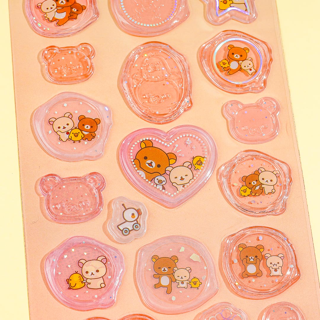 Rilakkuma & Friends Clear Character Cut Stickers