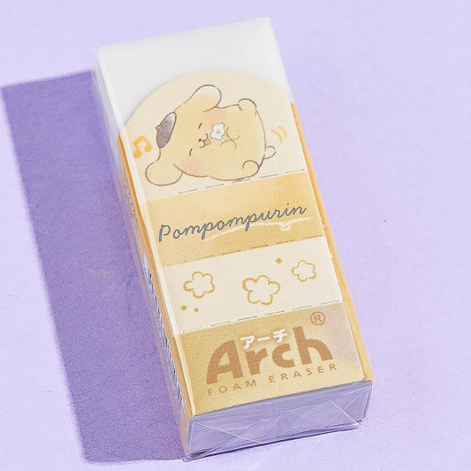 Pompompurin Flower Time Arch Foam Eraser