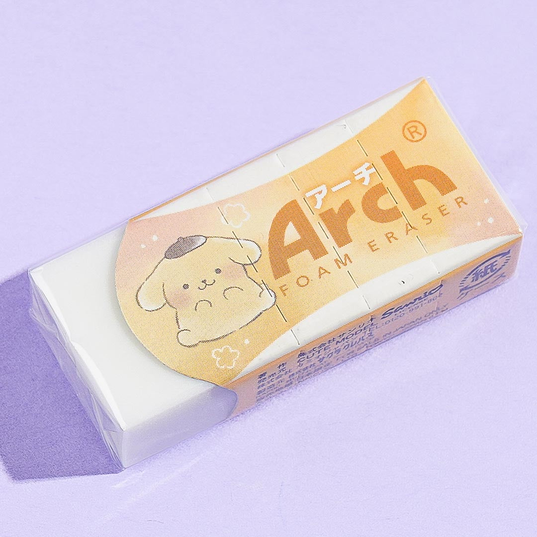 Pompompurin Flower Time Arch Foam Eraser