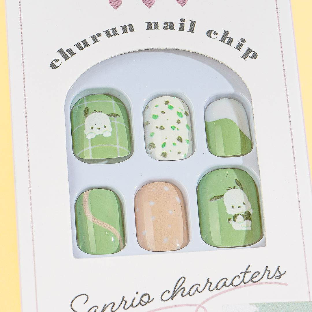 Pochacco Stick-On Nail Tips - Short