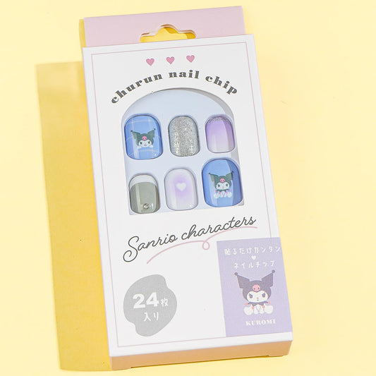 Kuromi Stick-On Nail Tips - Short