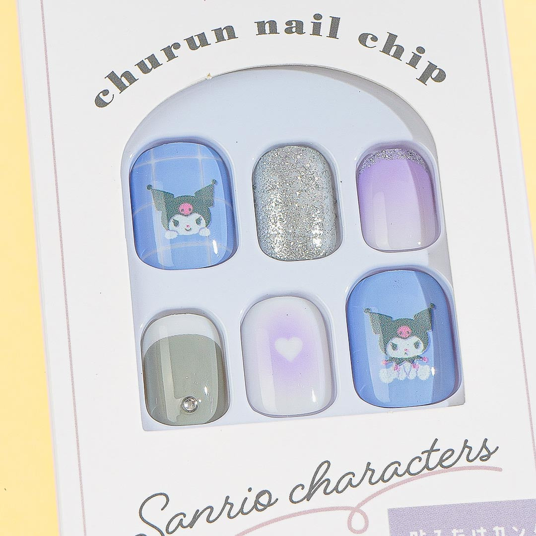 Kuromi Stick-On Nail Tips - Short