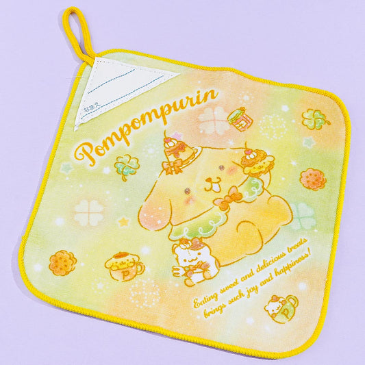 Pompompurin Lucky Clover Hand Towel
