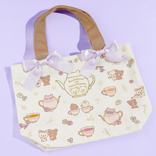 Korilakkuma & Chairoikoguma Flower Tea Time Mini Tote Bag