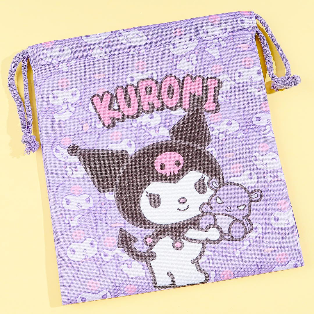 Kuromi Friendship Overload Drawstring Pouch