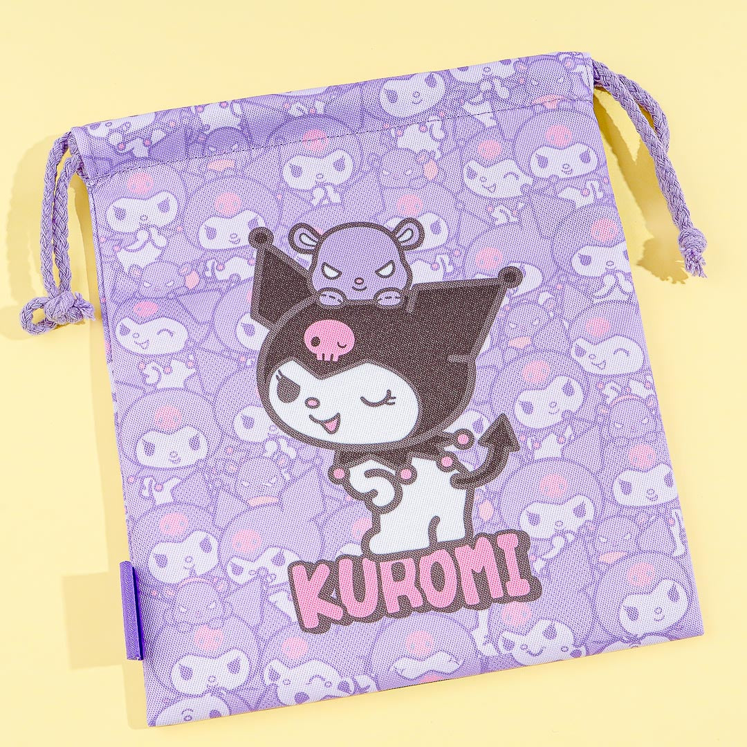 Kuromi Friendship Overload Drawstring Pouch