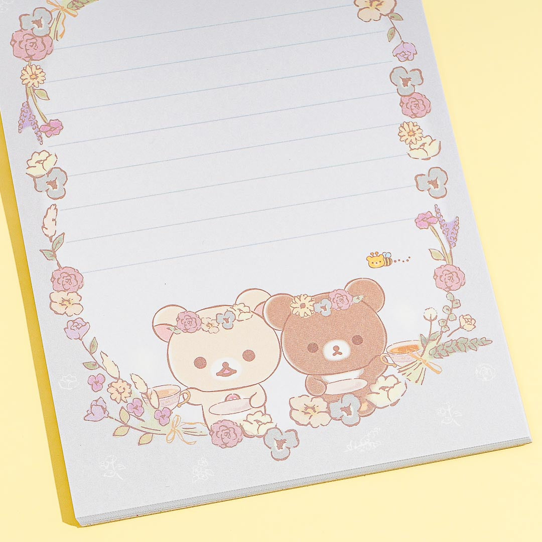 Korilakkuma & Chairoikoguma Korikogu Flower Tea Time Memo Pad