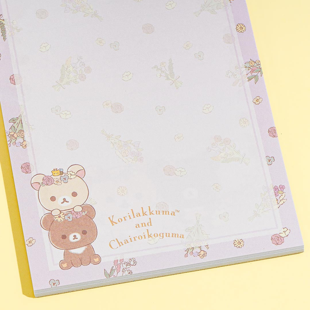Korilakkuma & Chairoikoguma Korikogu Flower Tea Time Memo Pad