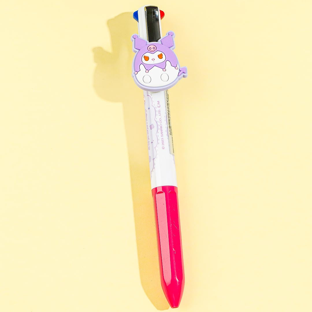 Kuromi Round Eyes Cutie 4-Color Ballpen