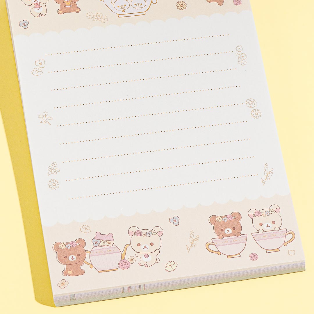 Korilakkuma & Chairoikoguma Korikogu Flower Tea Time Memo Pad