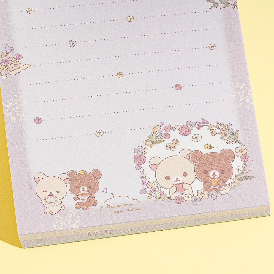 Korilakkuma & Chairoikoguma Korikogu Flower Tea Time Memo Pad