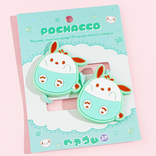 Pochacco Round Eyes Cutie Hair Ties - 2 pcs