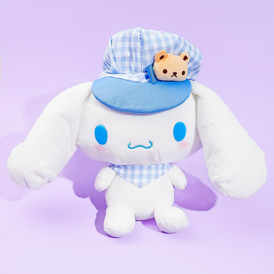 Cinnamoroll Gingham Newsboy Cap Plushie - Big