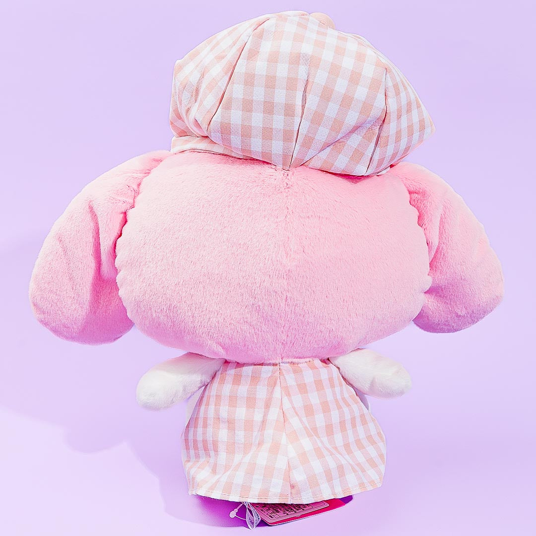 My Melody Gingham Newsboy Cap Plushie - Big