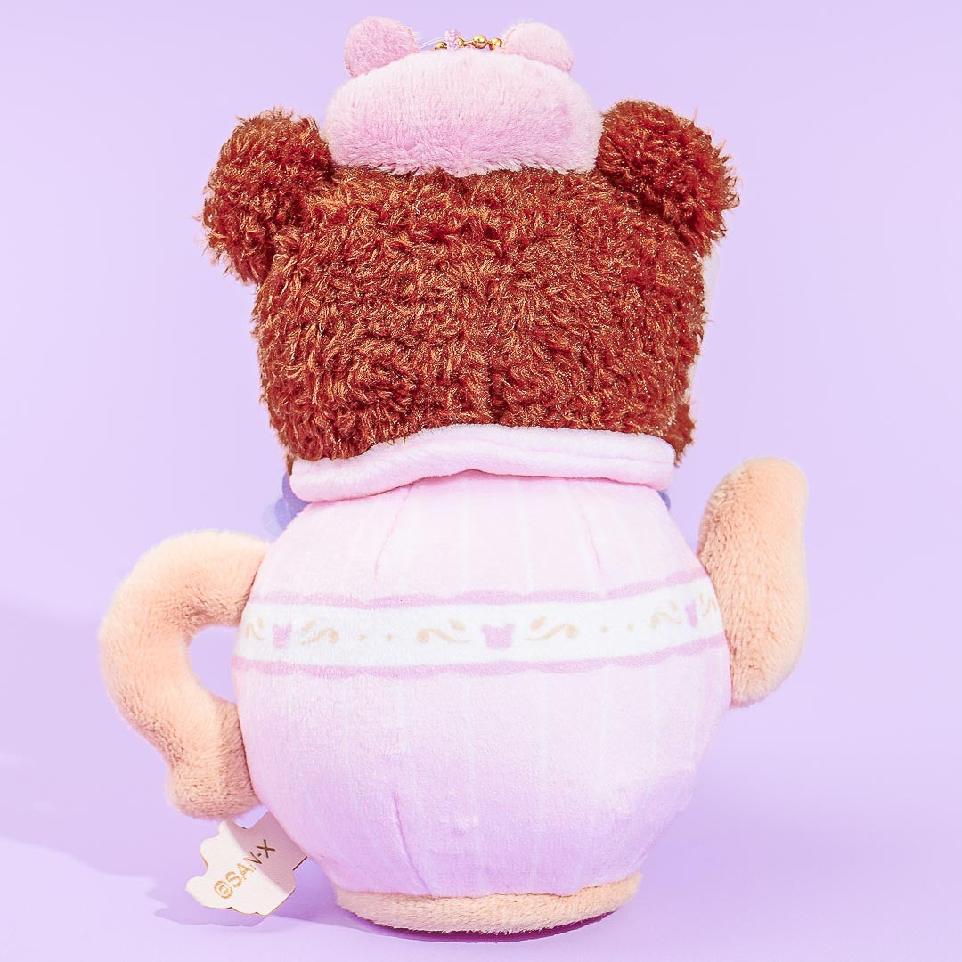 Rilakkuma Flower Tea Time Plushie - Chairoikoguma / Medium