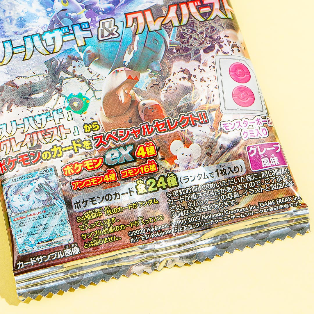 Pokemon Snow Hazard & Clay Burst Card With Gummy