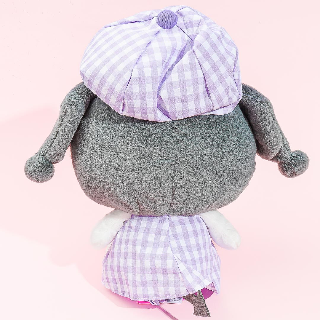 Kuromi Gingham Newsboy Cap Plushie - Big