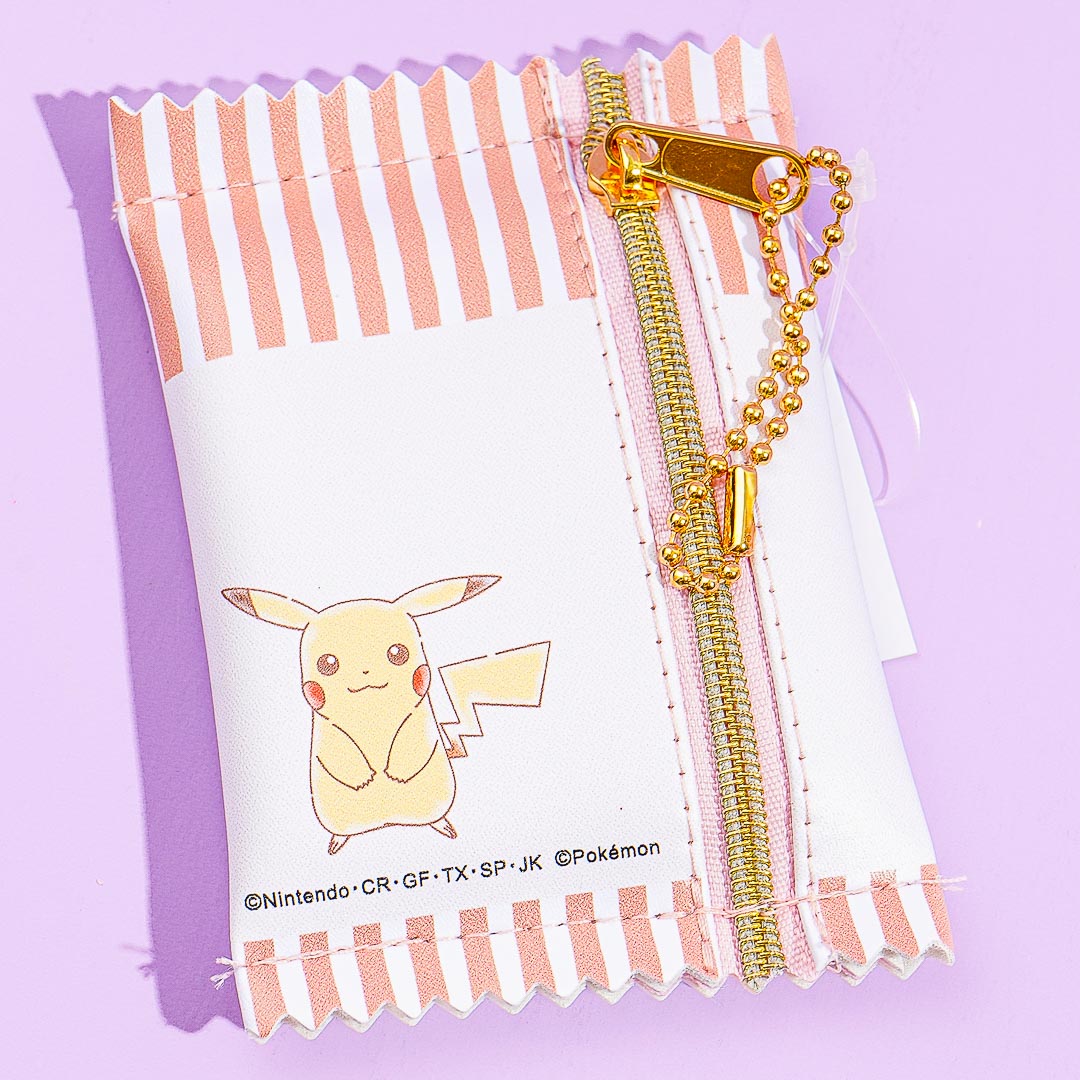 Pokemon Pikachu Striped Candy Flat Mini Pouch