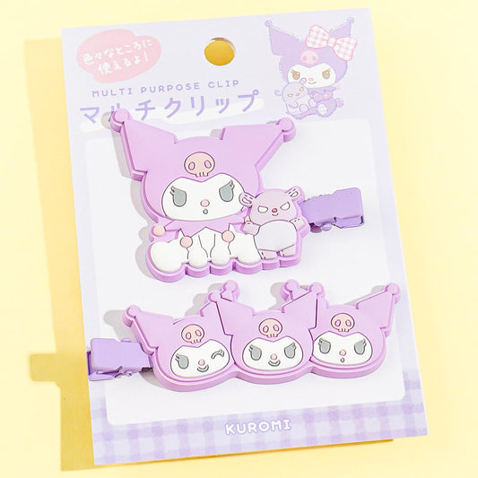 Kuromi Rubber Multi-Clip Set - 2 pcs