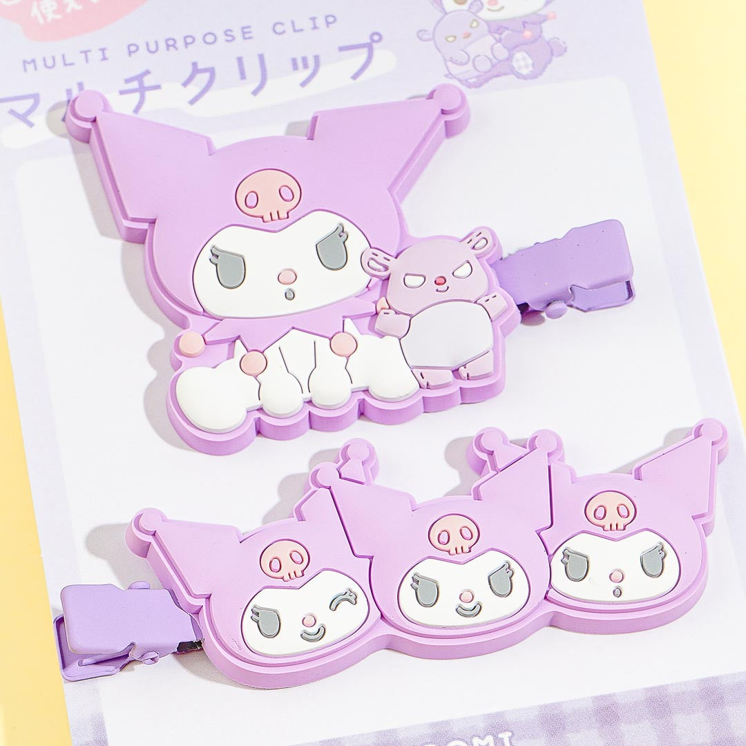 Kuromi Rubber Multi-Clip Set - 2 pcs