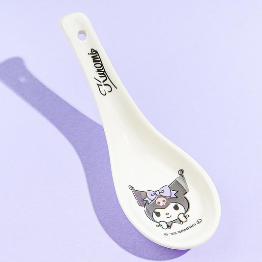 Kuromi Purple Ribbon Porcelain Spoon