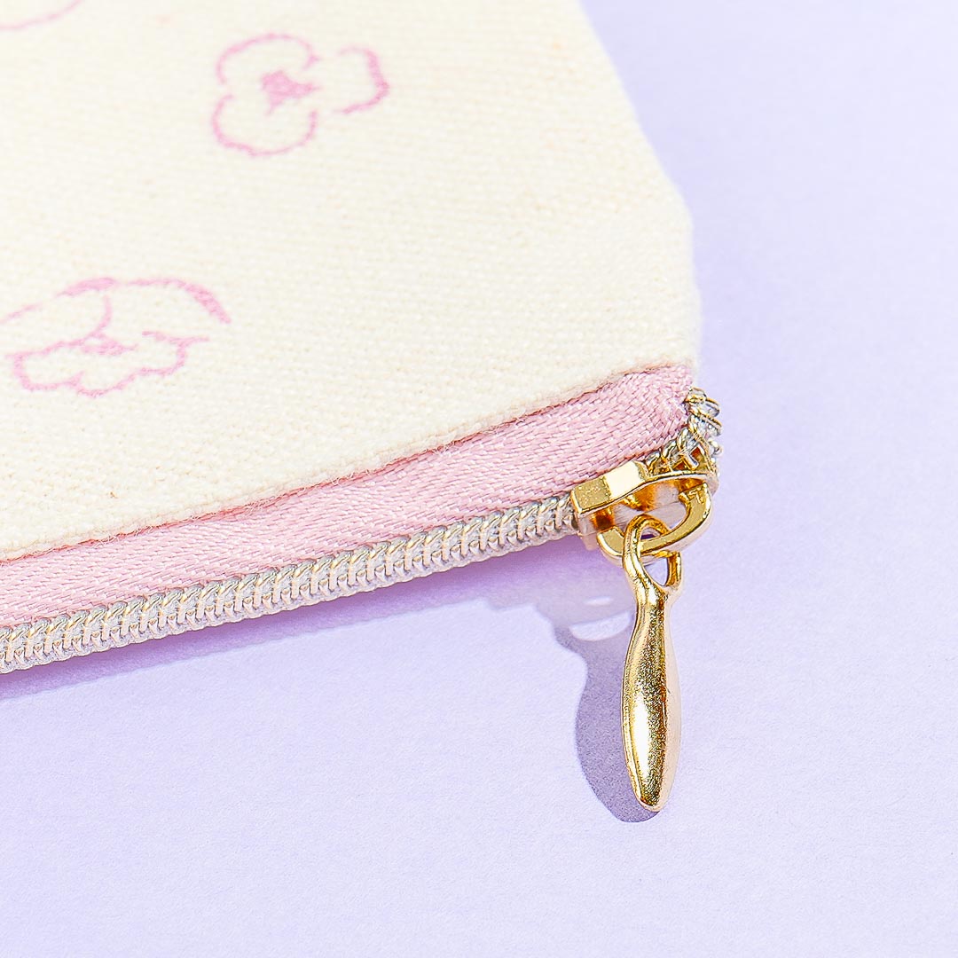 Korilakkuma & Chairoikoguma Flower Tea Time Flat Pouch - Pink