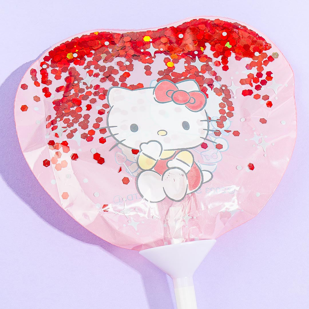 Hello Kitty Glittery Heart Stick Balloon