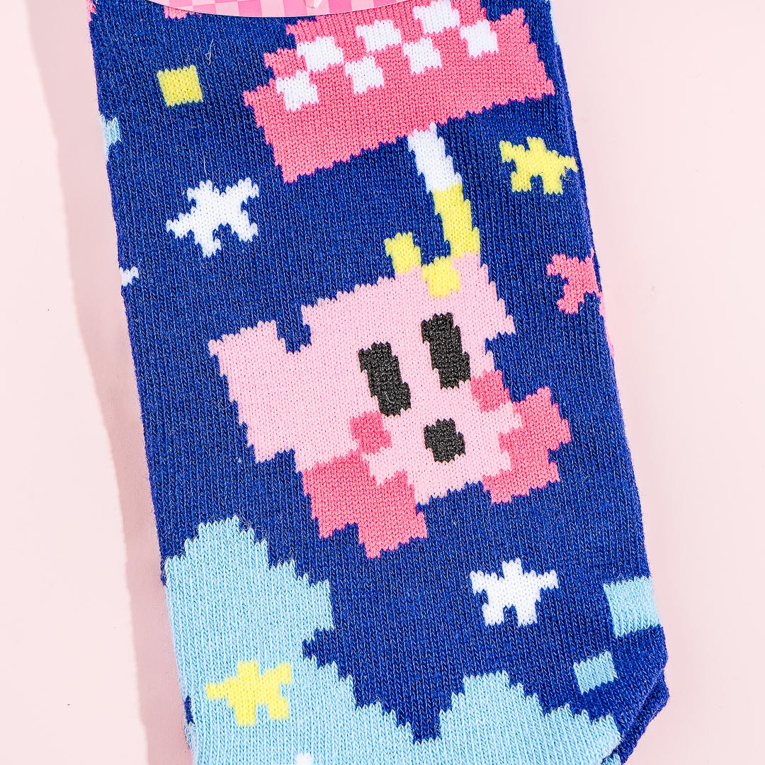 Pixel Kirby Umbrella Socks