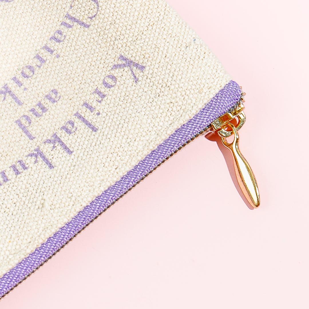 Korilakkuma & Chairoikoguma Flower Tea Time Flat Pouch - Purple