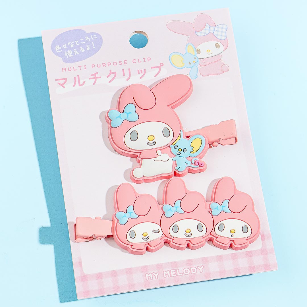 My Melody Rubber Multi-Clip Set - 2 pcs