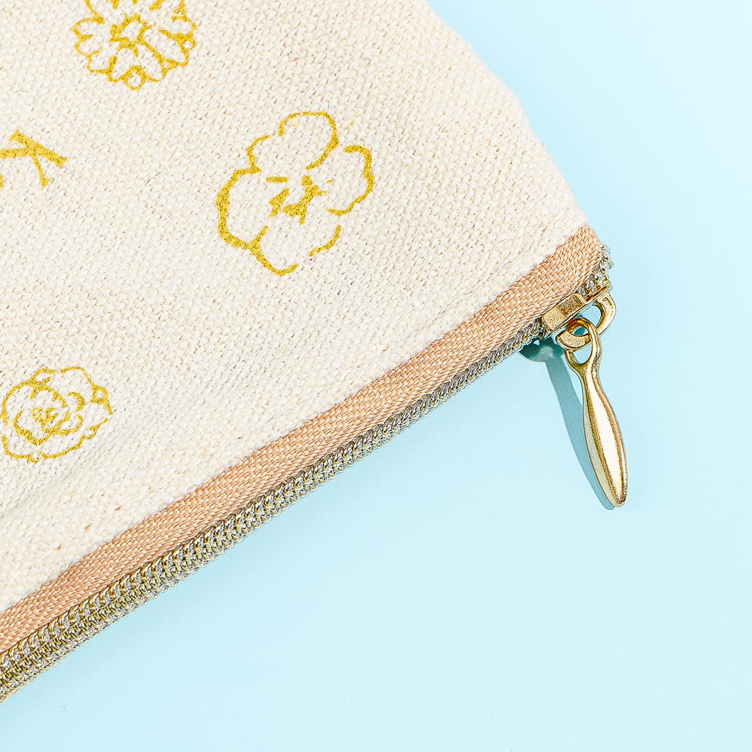 Korilakkuma & Chairoikoguma Flower Tea Time Flat Pouch - Yellow