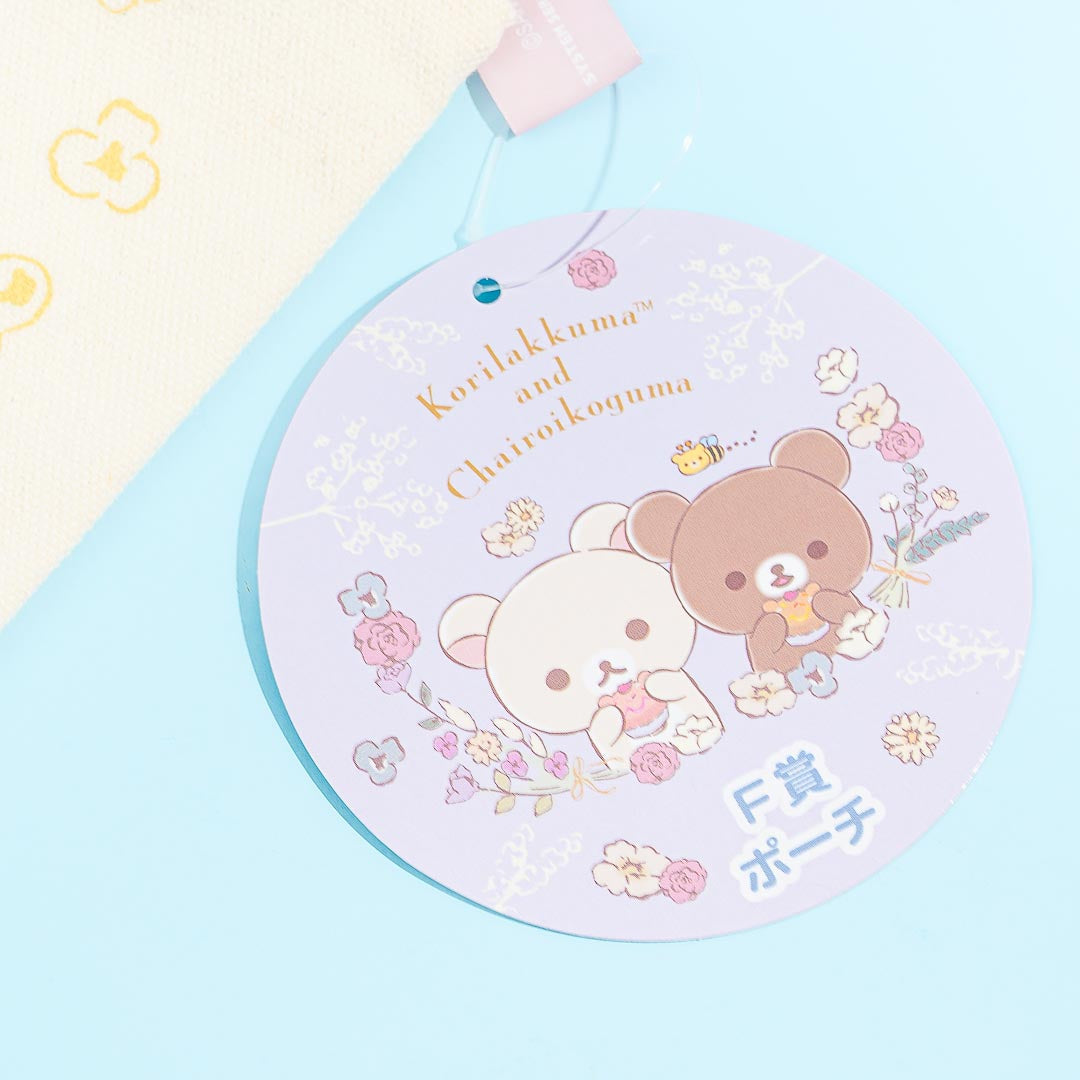 Korilakkuma & Chairoikoguma Flower Tea Time Flat Pouch - Yellow