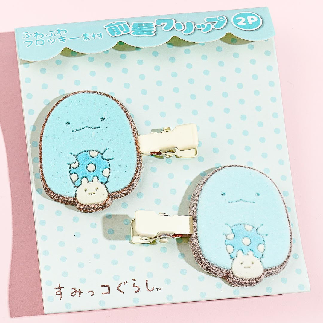 Sumikko Gurashi Velvet Hair Clip Set - Tokage & Nisetsumuri