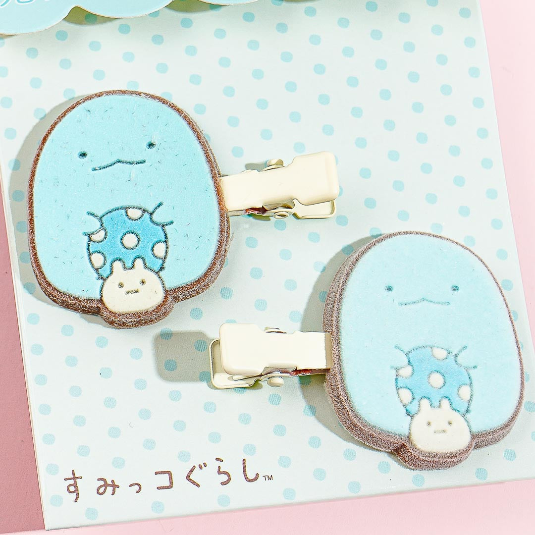 Sumikko Gurashi Velvet Hair Clip Set - Tokage & Nisetsumuri