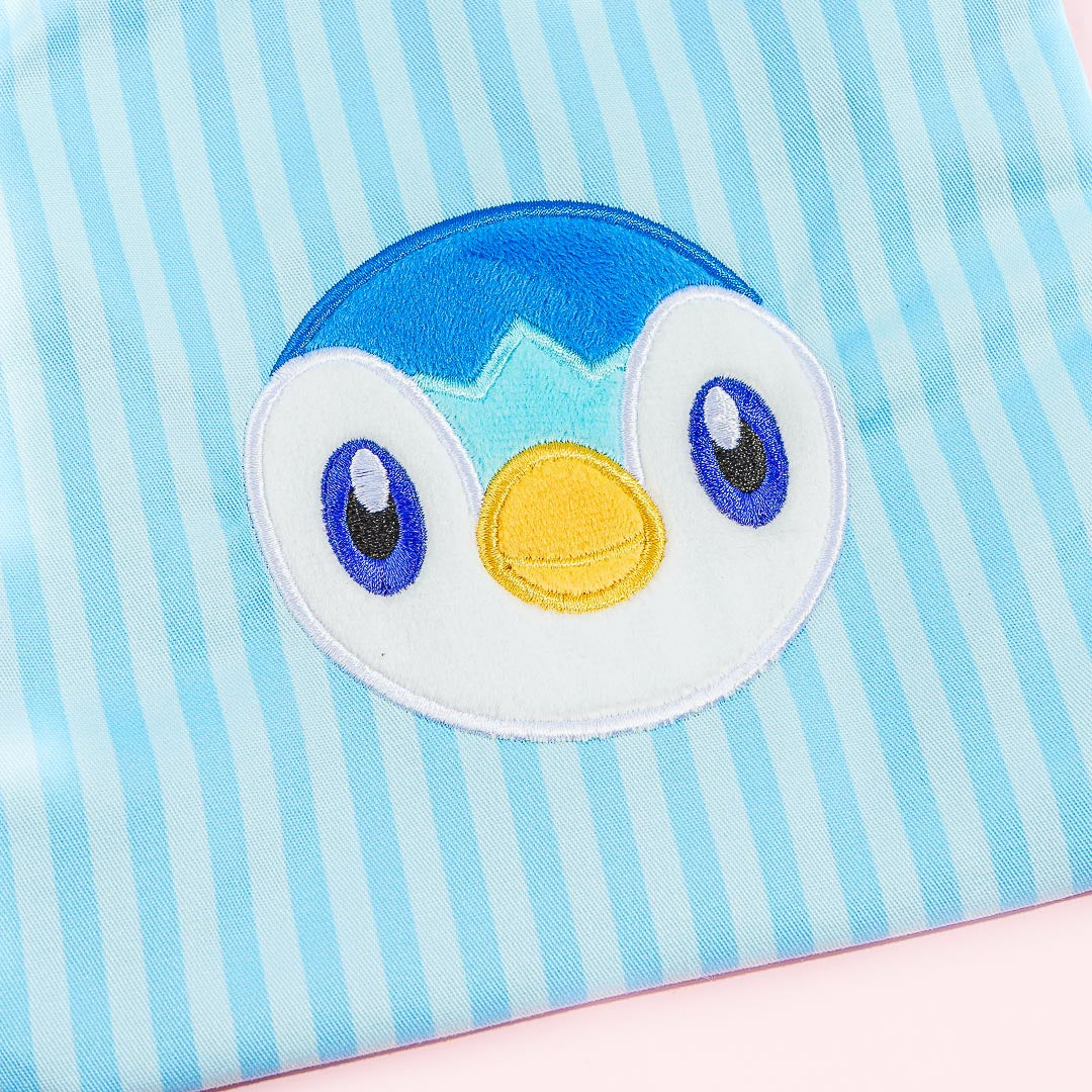 Pokemon Striped Drawstring Pouch - Piplup
