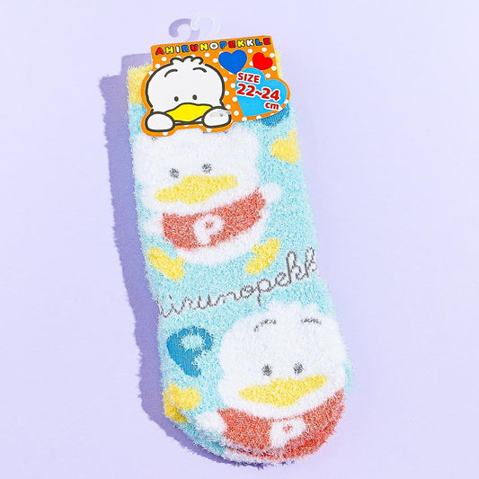 Pekkle Fuzzy Heart Socks
