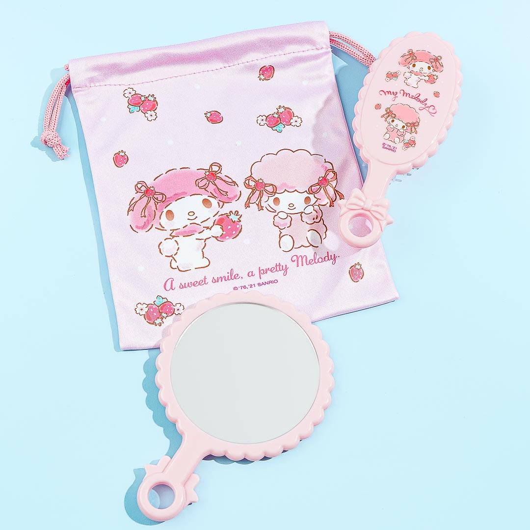 My Melody & My Sweet Piano Strawberry Mirror & Hairbrush Set