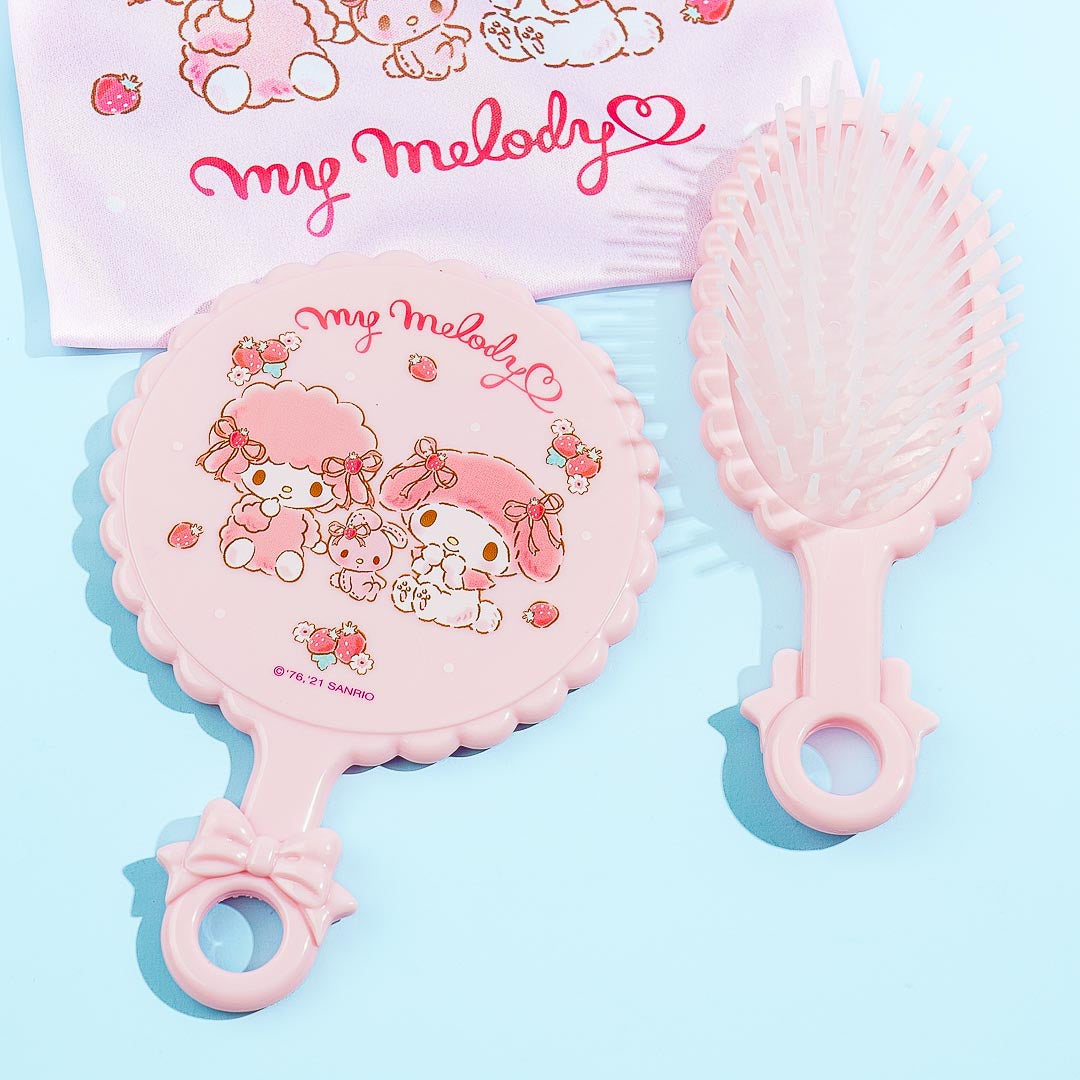 My Melody & My Sweet Piano Strawberry Mirror & Hairbrush Set