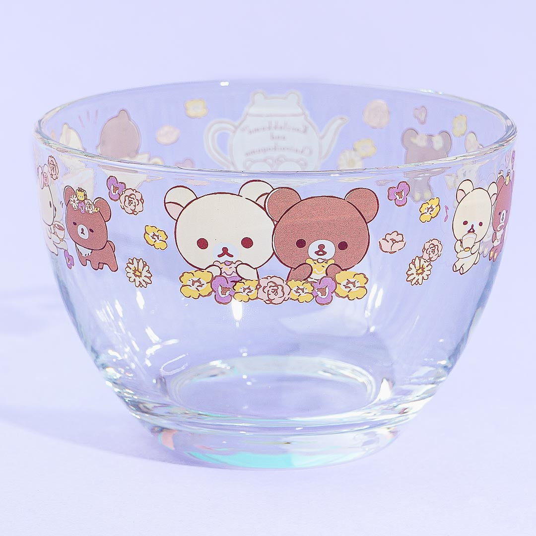 Korilakkuma & Chairoikoguma Flower Tea Time Glass Dessert Bowl