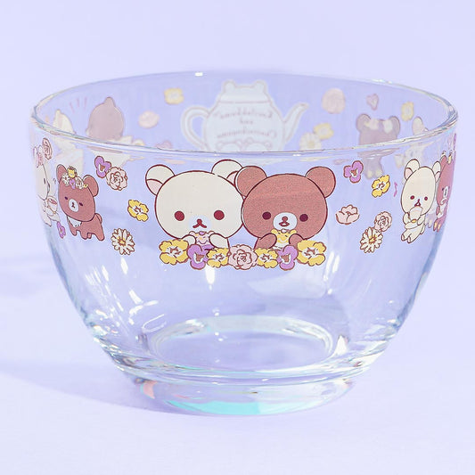 Korilakkuma & Chairoikoguma Flower Tea Time Glass Dessert Bowl